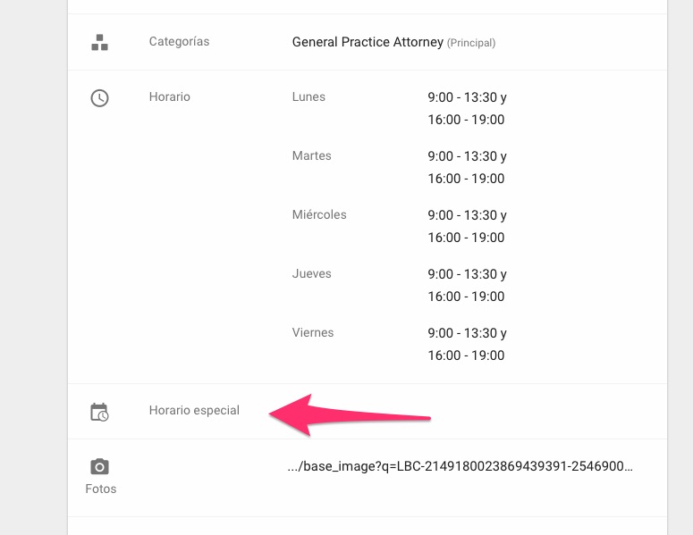 vacaciones google my business
